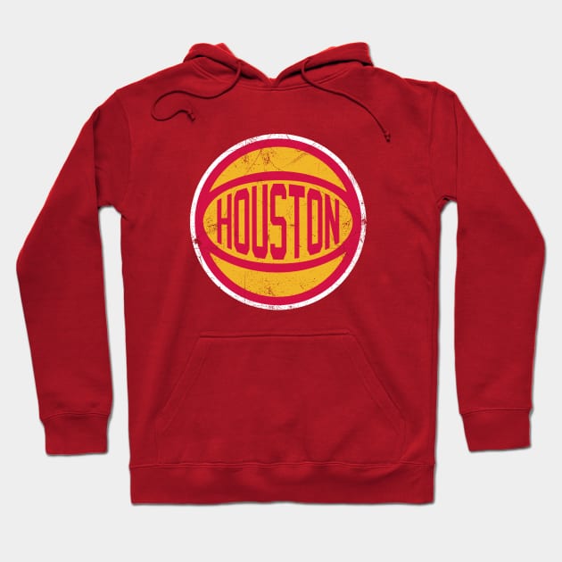 Houston Retro Ball - White Hoodie by KFig21